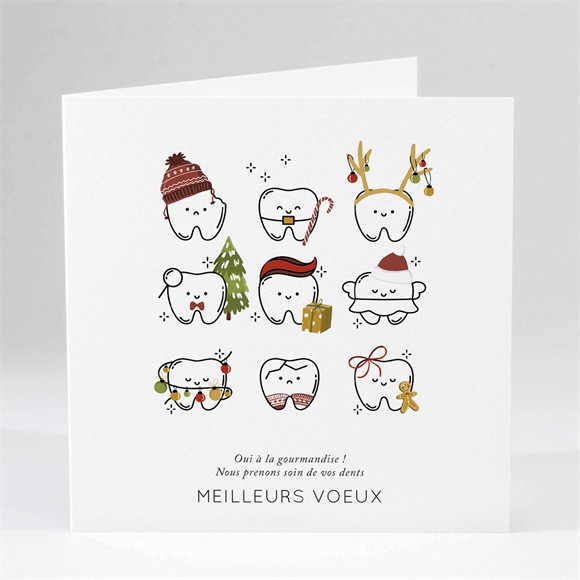 Carte de voeux Dentiste Noël réf.N451504