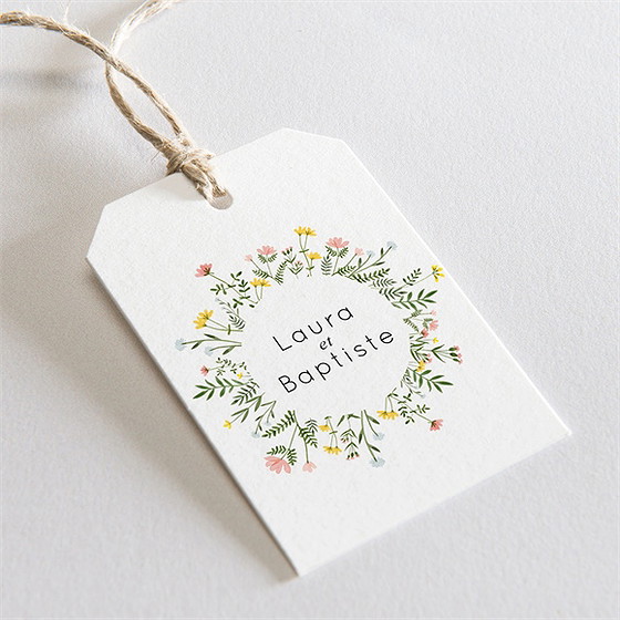 Etiquette mariage joie champetre