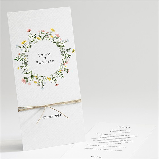 Menu mariage joie champetre