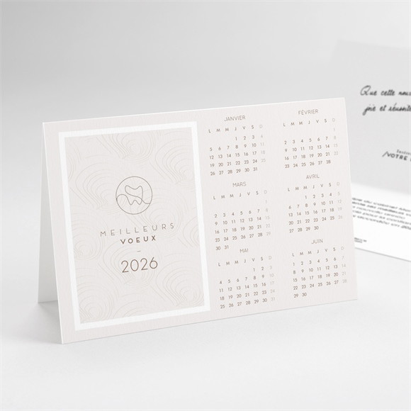 Carte de voeux Dentiste calendrier réf.N41129