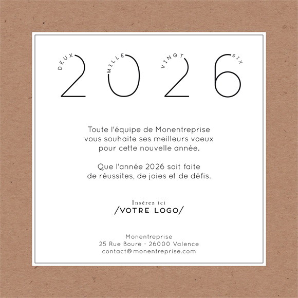 Carte de voeux virtuelle image entreprise Design chiffres réf.ECARD_010