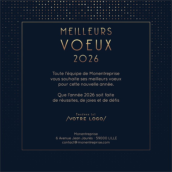 Carte de voeux virtuelle image entreprise scintillante