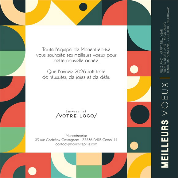 Carte de voeux virtuelle image entreprise Graphisme Bauhaus réf.ECARD_012