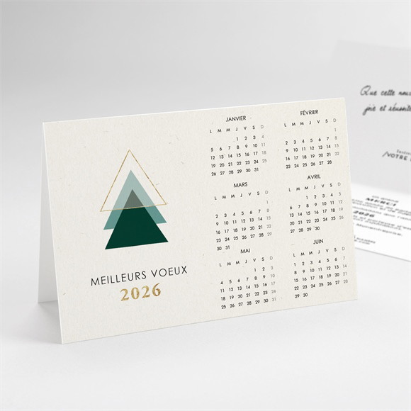 Carte de voeux Noël design calendrier réf.N41131