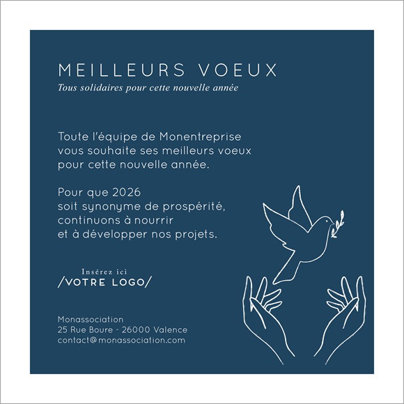 Carte de voeux virtuelle image entreprise Association réf.ECARD_015