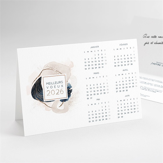 Carte de voeux design inspiration calendrier