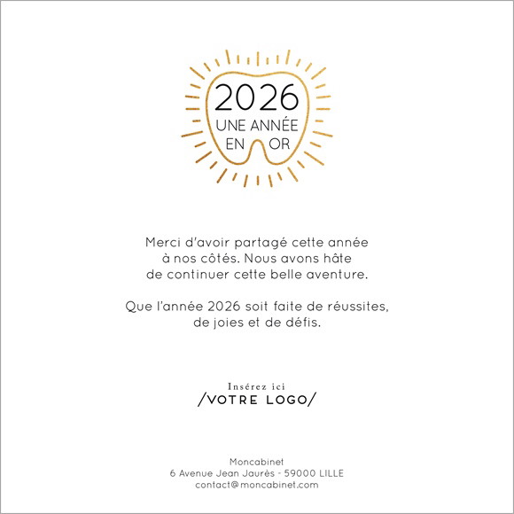 Carte de voeux virtuelle image entreprise Dentiste original réf.ECARD_027