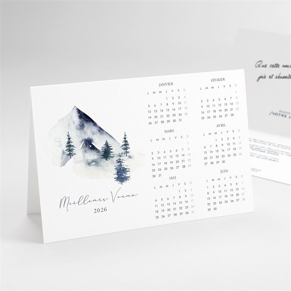 Carte de voeux Noël entreprise calendrier réf.N41141