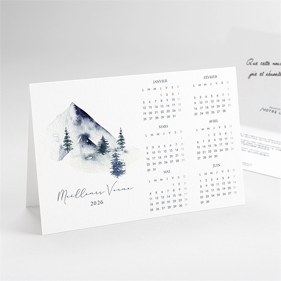 Carte de voeux noël entreprise calendrier