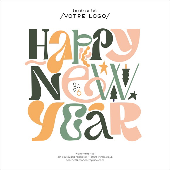 Carte de voeux virtuelle image entreprise New Year réf.ECARD_030