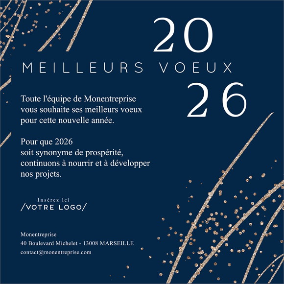 Carte de voeux virtuelle image entreprise Trait graphique réf.ECARD_032