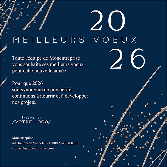 Carte de voeux virtuelle image entreprise trait graphique