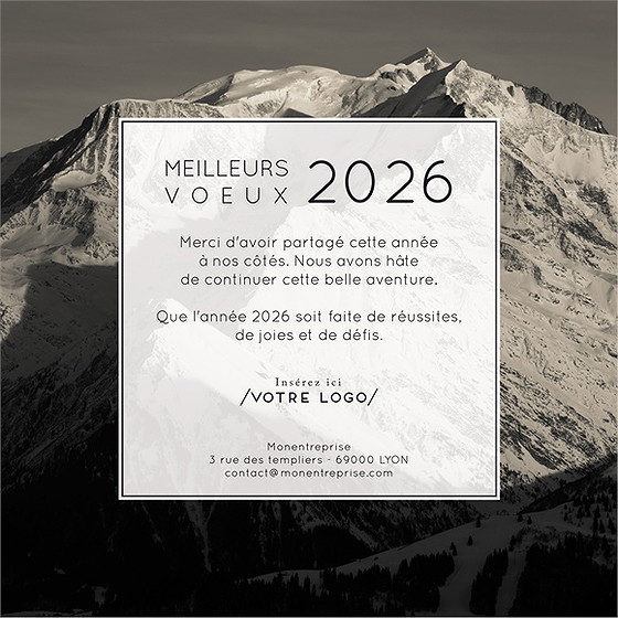 Carte de voeux virtuelle image entreprise photographe