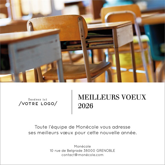 Carte de voeux virtuelle image entreprise Ecole réf.ECARD_035