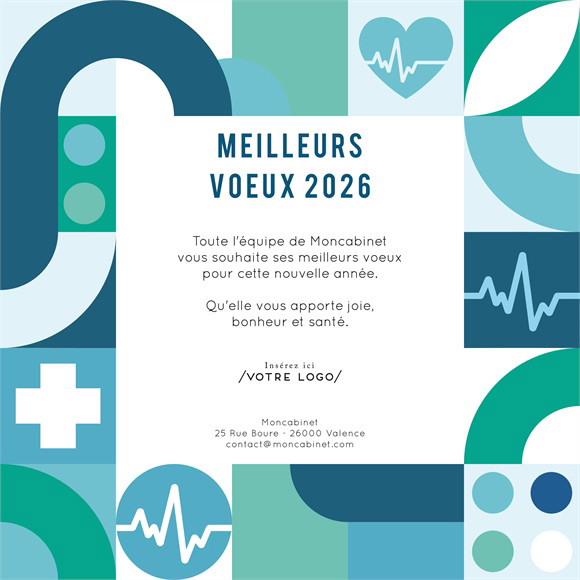 Carte de voeux virtuelle image entreprise Médecin réf.ECARD_036