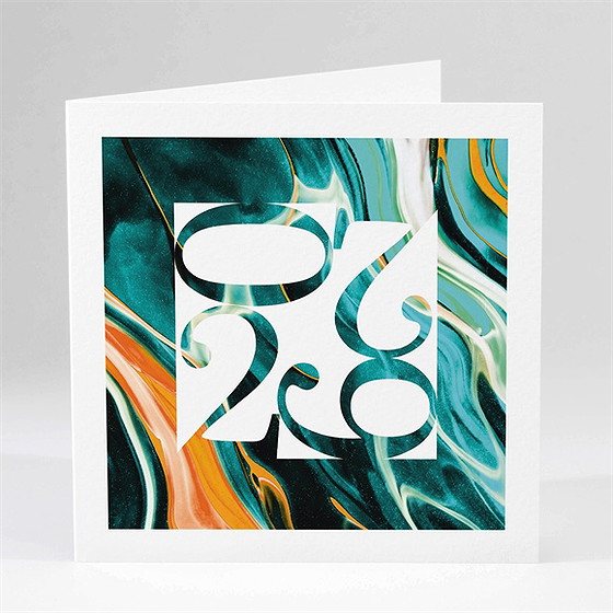 Carte de voeux en peinture