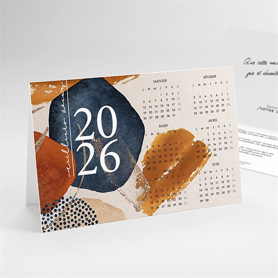 Carte de voeux création pro calendrier