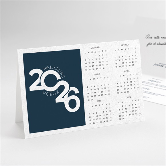 Carte de voeux Moderne calendrier réf.N41148