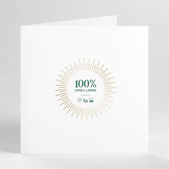 Carte de voeux professionnel vierge dorure