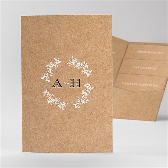 Faire-part mariage petite cocotte pocketfold