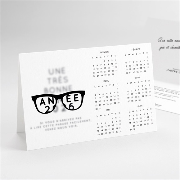 Carte de voeux Opticien calendrier réf.N41150