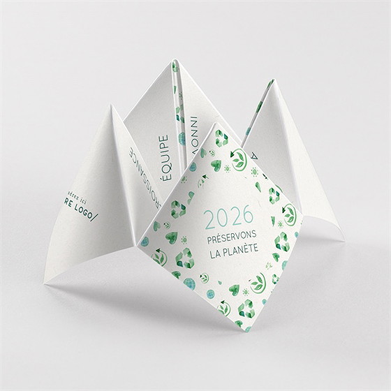 Carte de voeux écologique origami
