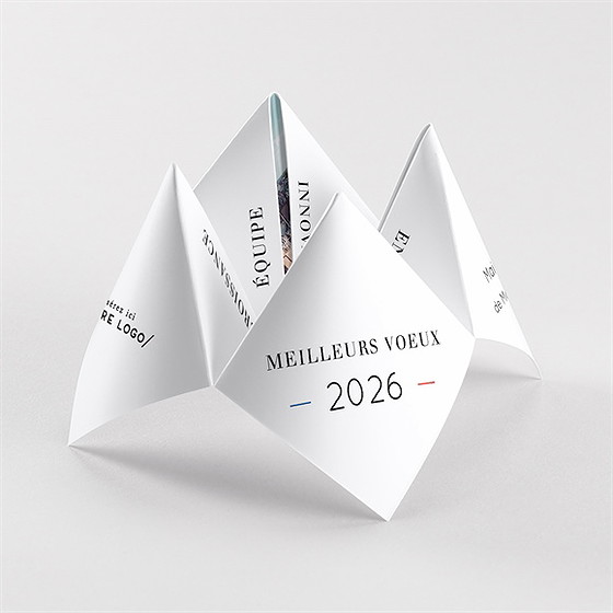 Carte de voeux ville origami