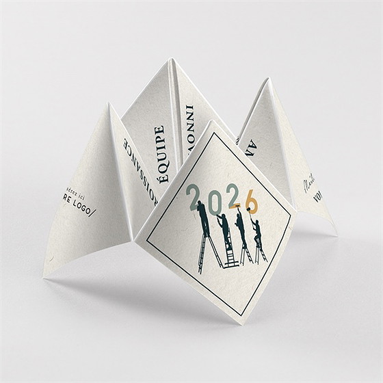 Carte de voeux artisan origami