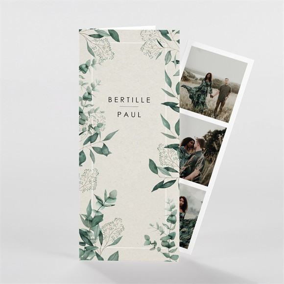 Faire-part mariage Sauvage photomaton réf.N981191