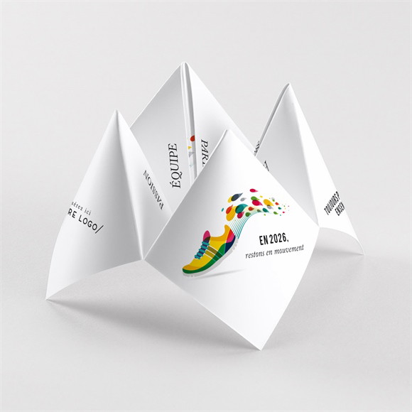 Carte de voeux Sport origami réf.N330110
