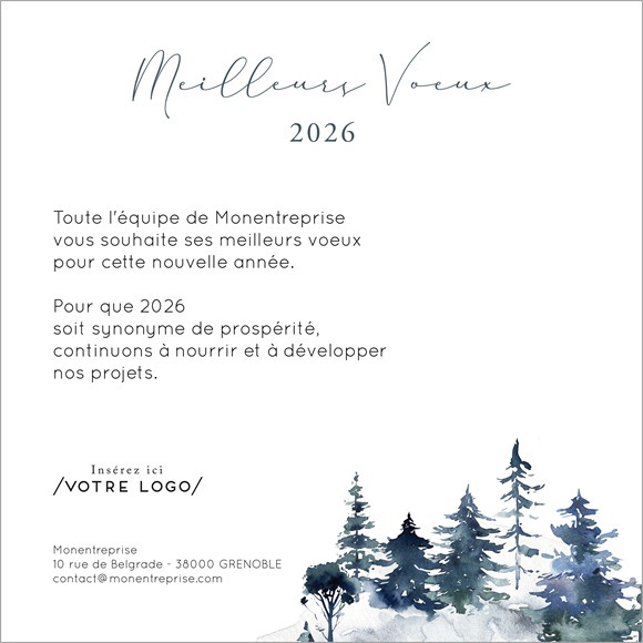 Carte de voeux virtuelle image entreprise Montagne réf.ECARD_046