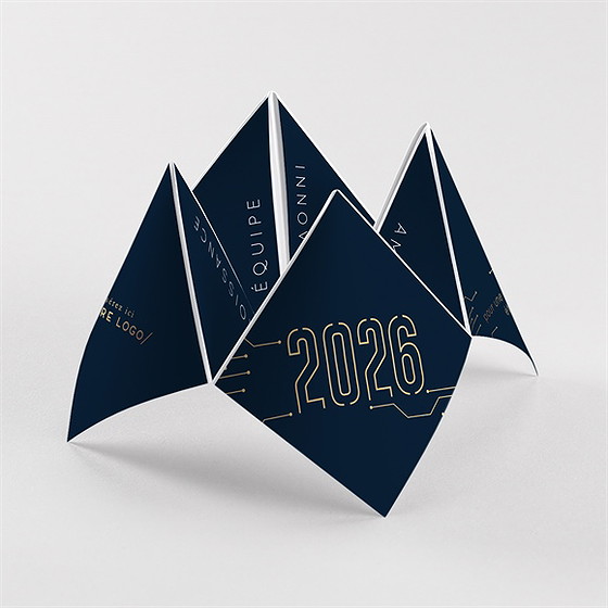 Carte de voeux informatique origami