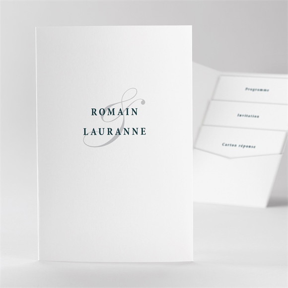 Faire-part mariage En relief pocketfold réf.N84150