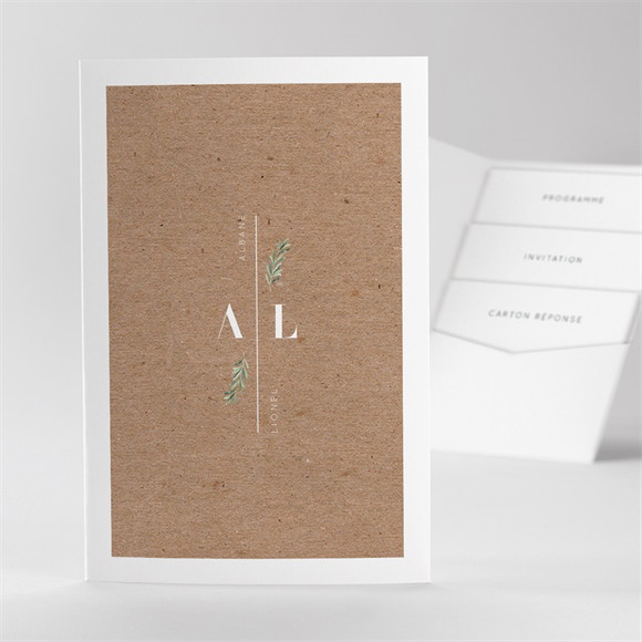 Faire-part mariage Let Love grow ! Pocketfold réf.N84154