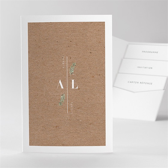 Faire-part mariage let love grow ! pocketfold