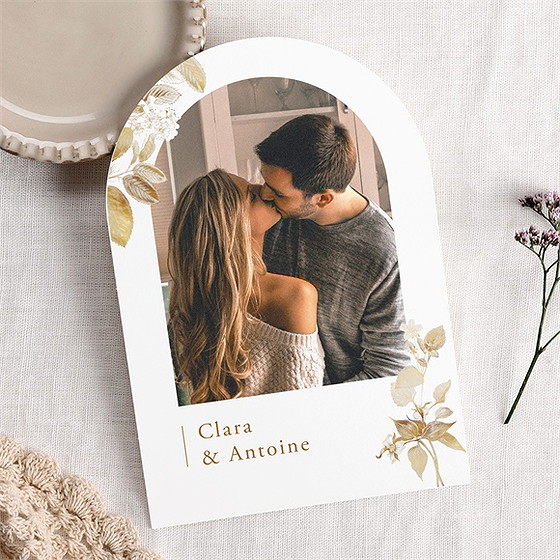 Faire-part mariage délicatesse végétale