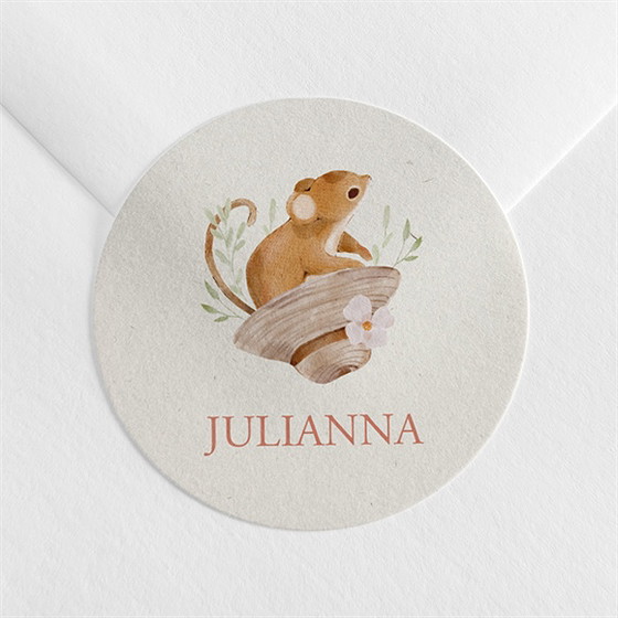 Sticker naissance ma petite souris