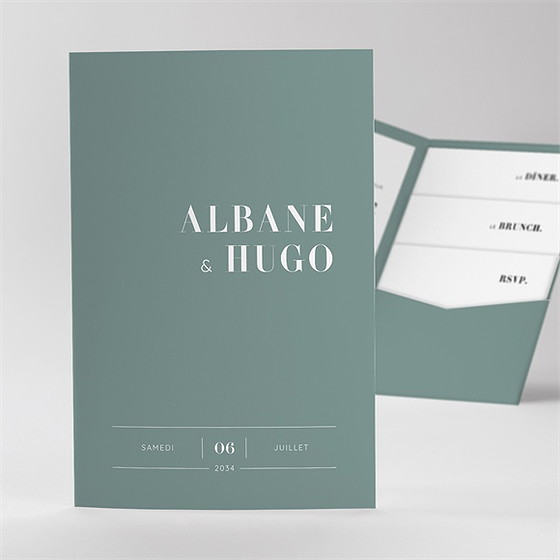Faire-part mariage annonce minimaliste