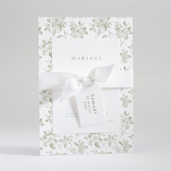 Faire-part mariage Fleuri réf.N99167