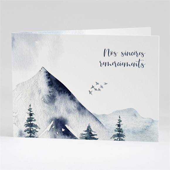 Remerciement décès Immensité plié réf.N42151