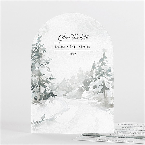 Faire-part mariage montagnes arche