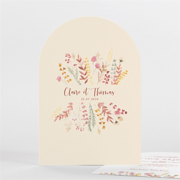 Faire-part mariage Élégance Champêtre Arche réf.N27106