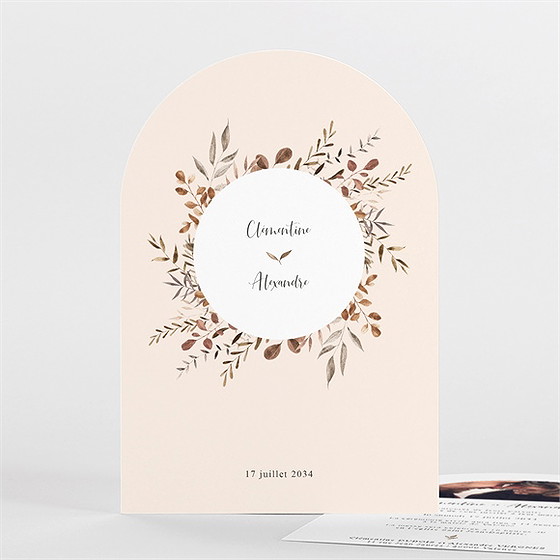 Faire-part mariage virevoltant arche