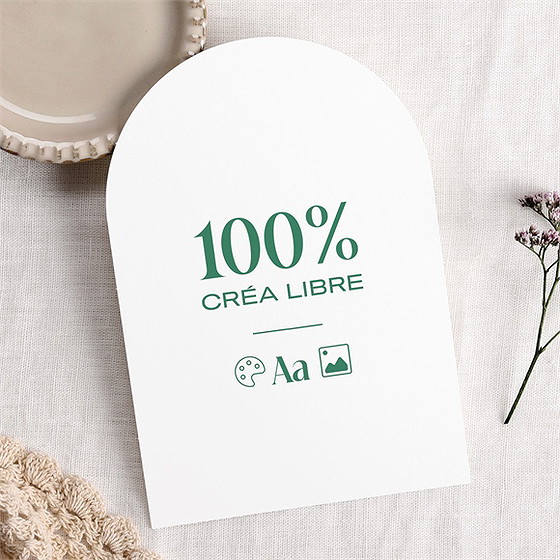 Faire-part mariage vierge arche