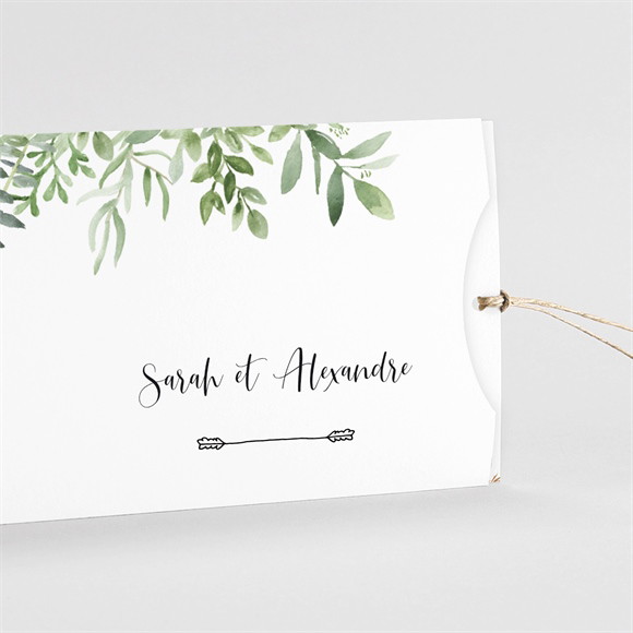 Faire-part mariage Balade champetre pochette duo réf.N85115