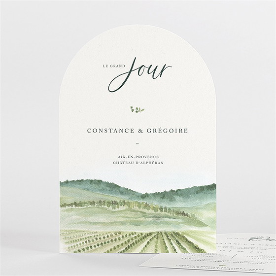 Faire-part mariage vigne
