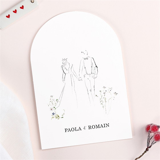 Faire-part mariage complicité arche
