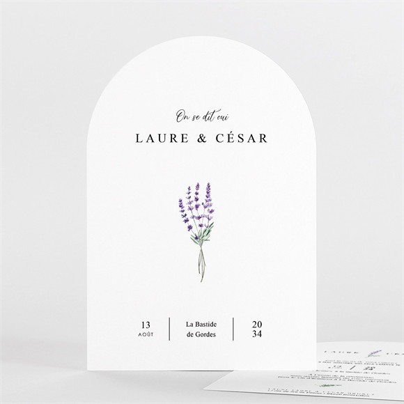 Faire-part mariage Lavande réf.N27118