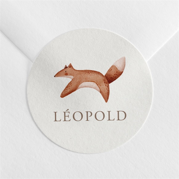 Sticker naissance Renard automne réf.N3601801