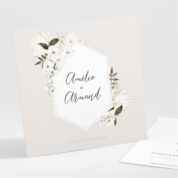 Carton réponse mariage Orchidées réf.N301506